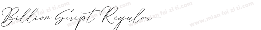 Billion Script Regular字体转换